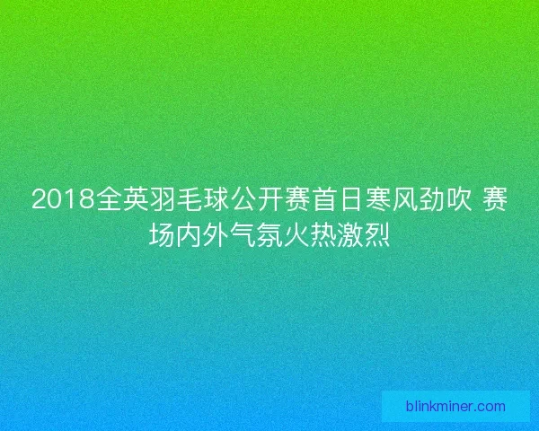 2018全英羽毛球公开赛首日寒风劲吹 赛场内外气氛火热激烈