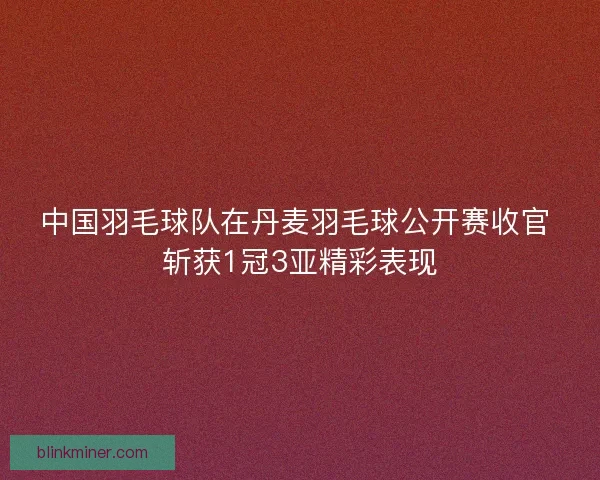 中国羽毛球队在丹麦羽毛球公开赛收官 斩获1冠3亚精彩表现 中国羽毛球队在丹麦羽毛球公开赛收官 斩获1冠3亚精彩表现